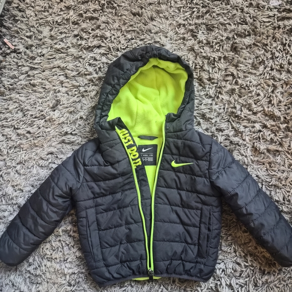 Nike Other - Nike Kids Black and Green Hooded Jacket